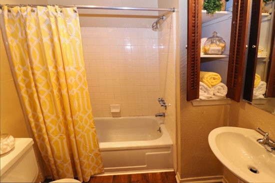 Aspen model apartment bathroom