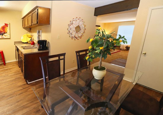 Aspen model apartment Dining room
