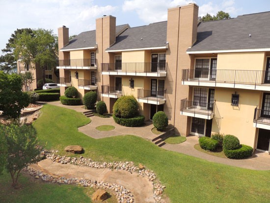 Chimney hill Apartments Dry Stream Above Look From Third Floor Porch in Shreveport
