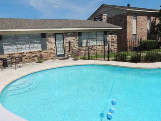 Colony Square Apartments Pool, Divided by Shallow and Deep End with Rope
