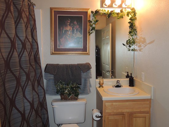 King Oaks second model bathroom, with all bathroom appliances
