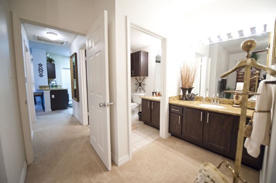 La Crosse huge open model of master bathroom inside apartment