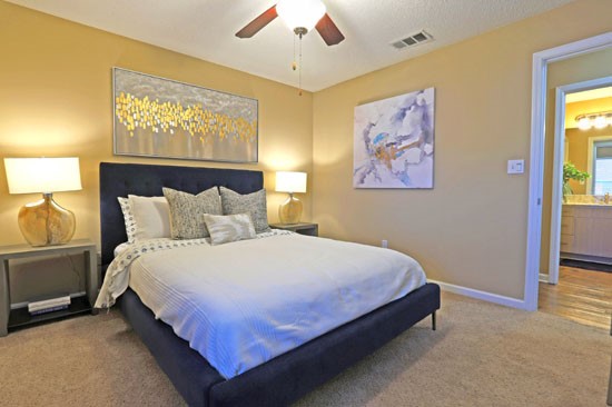 Reserve of Bossier City LA Apartments model bedroom