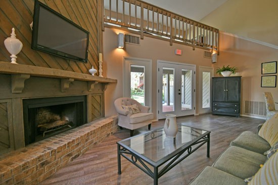 Sommerset Apartments clubhouse fireplace