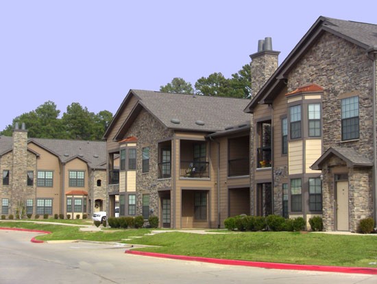 SpringRidge front side of apartment buildings with balconies from parking lot