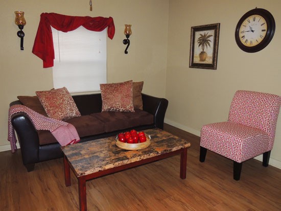 Woodland Terrance Apartments in Shreveport model of living area interior of apartments